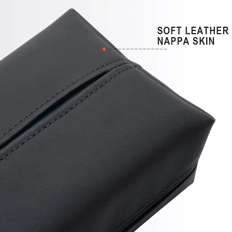Leather Auto Tissue Holder